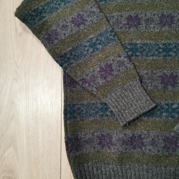 Funky Stripe Vintage Wm. H. Leishman Wool Sweater - Picture 2 of 5